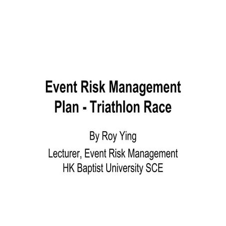 Risk Management Plan Example