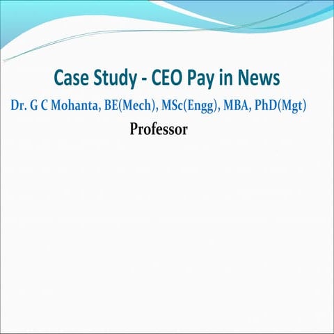 Case study on executive compensation