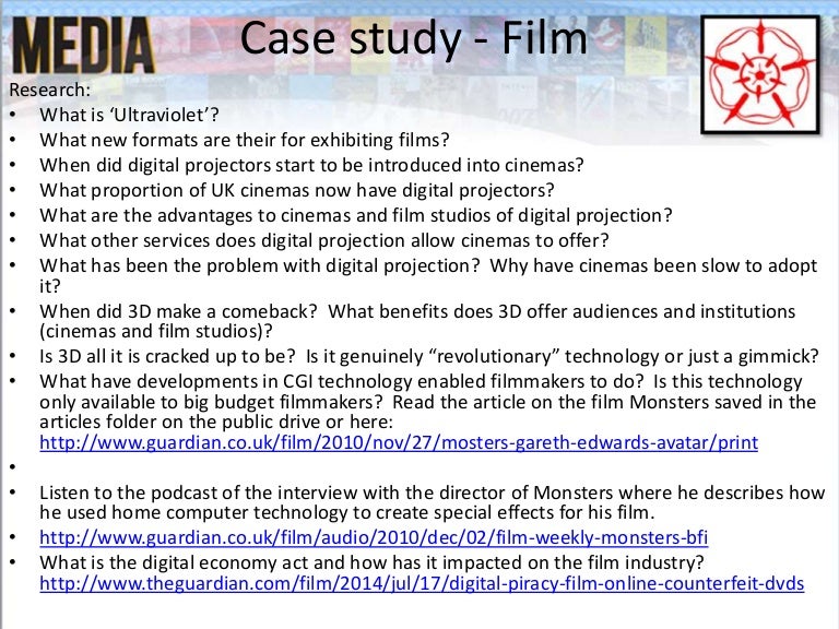 Case study film new and digital media