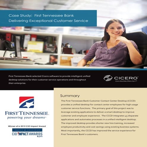 Case Study: First Tennessee Bank Delivering Exceptional Customer Service