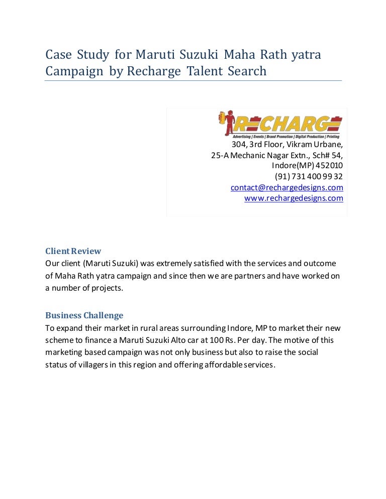 Maruti suzuki case study slideshare picture