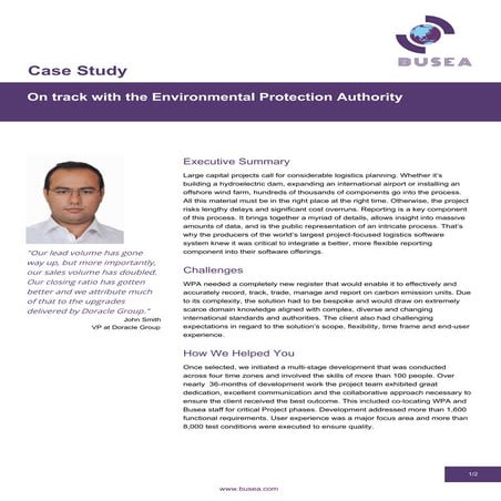 Case Study for Software Products