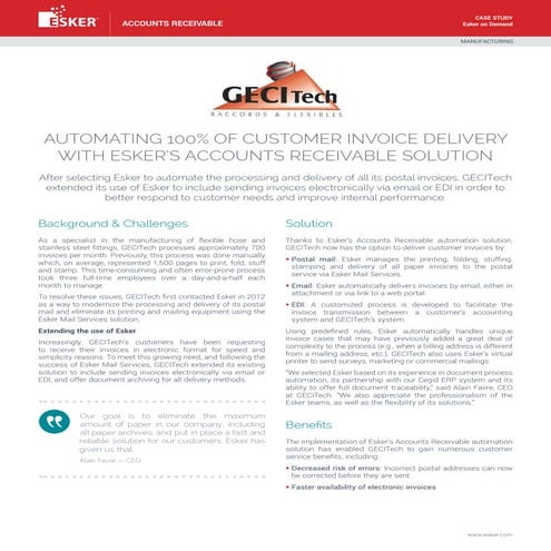 Automating 100% of Customer Invoice Delivery