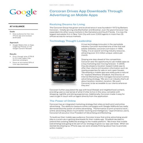 Case study google_mobile_ads_corcoran | PDF