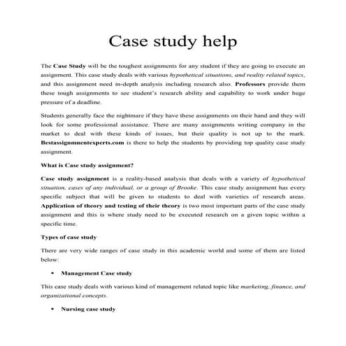 Case study help