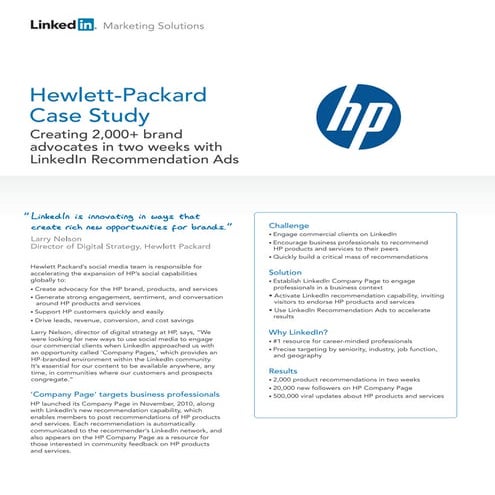 HP Case Study Brand Advocates
