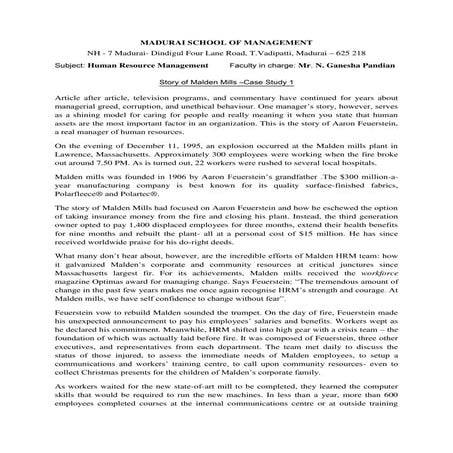 Case study hrm  5 cases