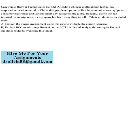 Case study Huawei Technologies Co. Ltd. A leading Chinese multinati.pdf