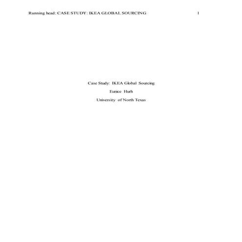 Case study ikea global sourcing | DOCX