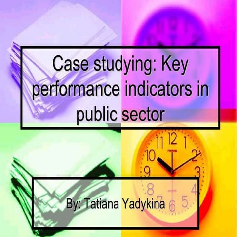 Performance Indicators in the Public Sector: Case Study