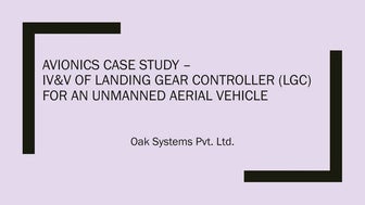 Case Study on IV&V of the Landing Gear Controller