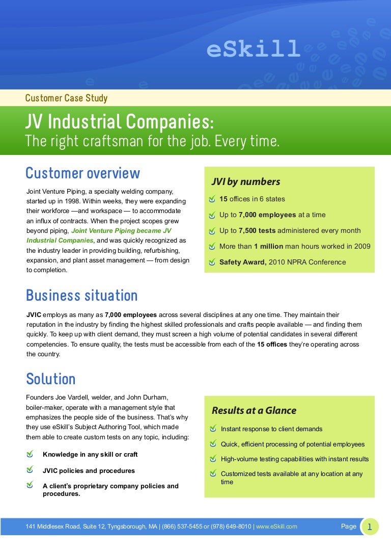 Jv Industrial Companies The Right Craftsman For The Job Every Time