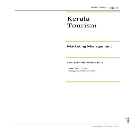 Kerala Tourism Marketing Strategies & Recommendations