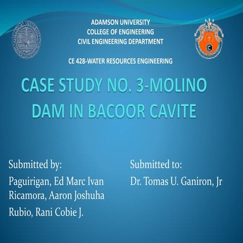 Case Study No. 3-Molino Dam in Bacoor, Cavite