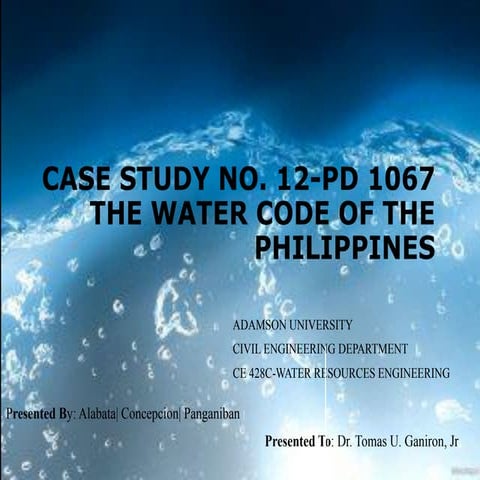 Case Study No. 12-Presidential Decree No. 1067