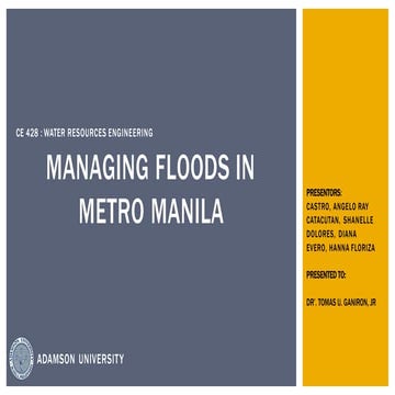 Case  Study No. 8-Managing Floods in Metro Manila