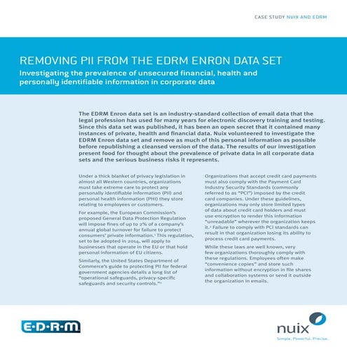 Case study nuix edrm enron data set