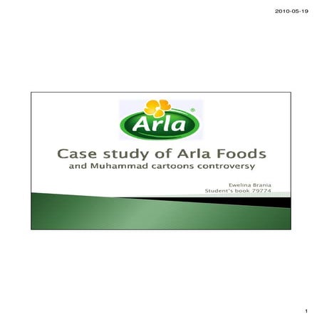 Case study of Arla Foods by Ewelina Brania