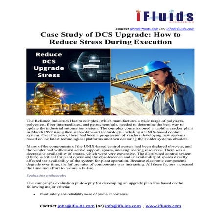Case study of dcs upgrade how to reduce stress during execution