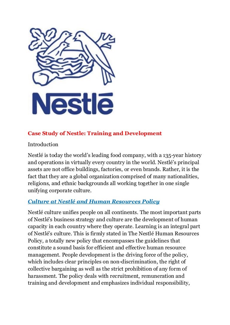 nestle case study questions and answers