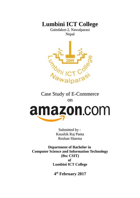 Case study on amazon.com