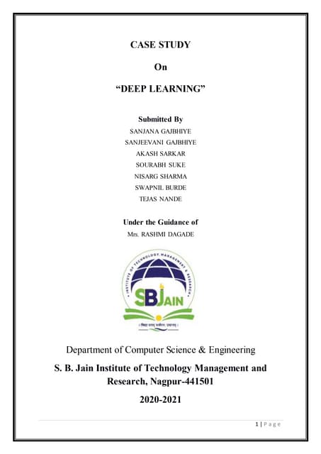 Case study on deep learning