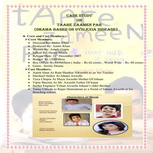 Case study on dyslexia disease