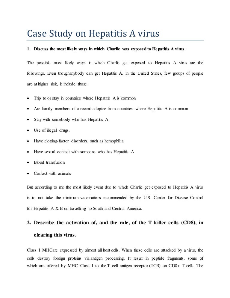 Case study on Hepatitis A Virus