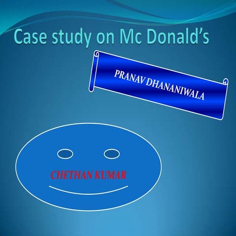 Case study on mc donald’s (2)(1)