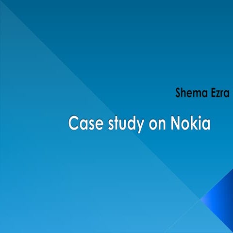 Case Study On Nokia | PPT