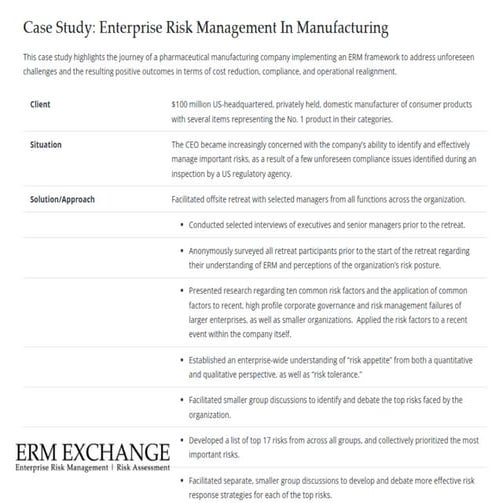Case Study On Risk Management In The Manufacturing Industry.pdf
