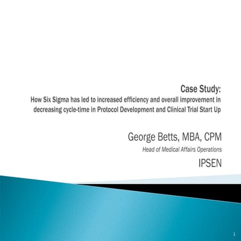 Case study on Six Sigma (2014 ExL Conference)