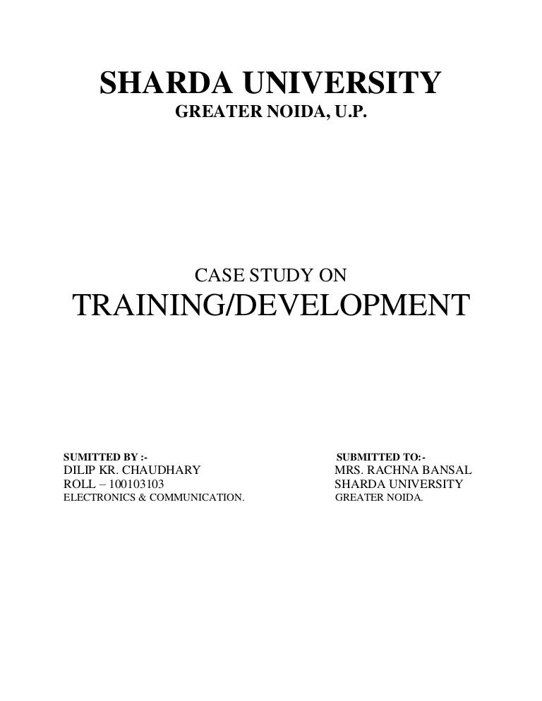 Case study on training and developement