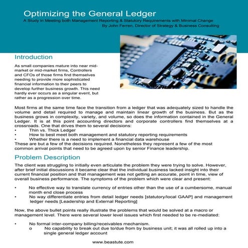 Case study optimizing_the_general_ledger