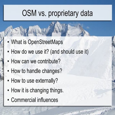 OSM vs Commercial providers