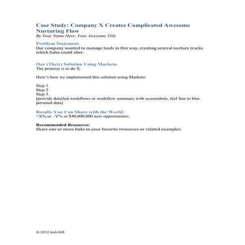 Marketo User Guide Case Study Example