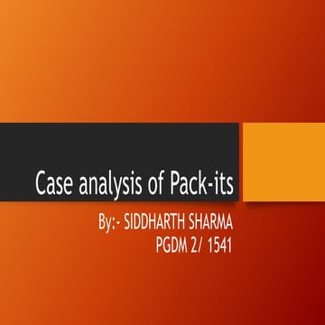 Pack Its case study analysis presentation | PPTX