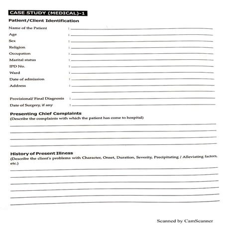 Case study presentation format