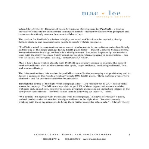 Case Study Profsoft2009