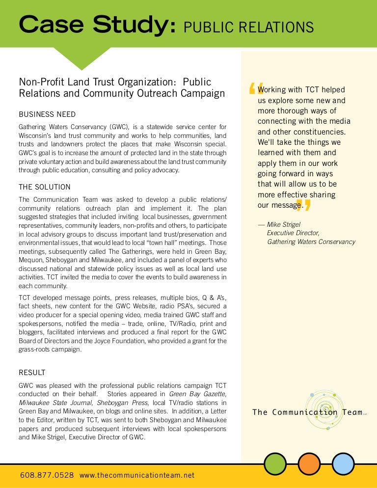 Fundraising case study examples picture