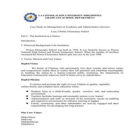 Case study publlic elementary school