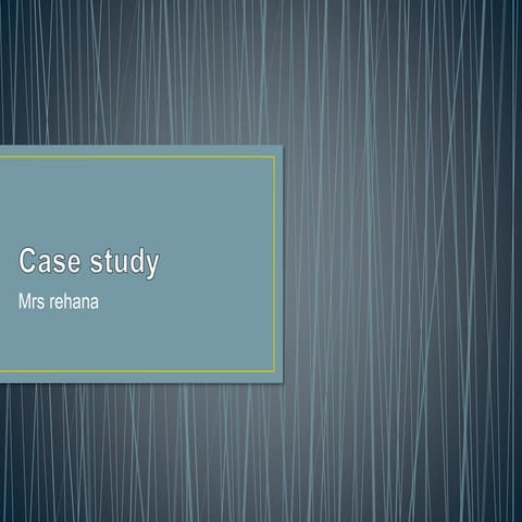 Case study ovarian ca