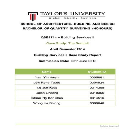 Case Study Report： The Summit