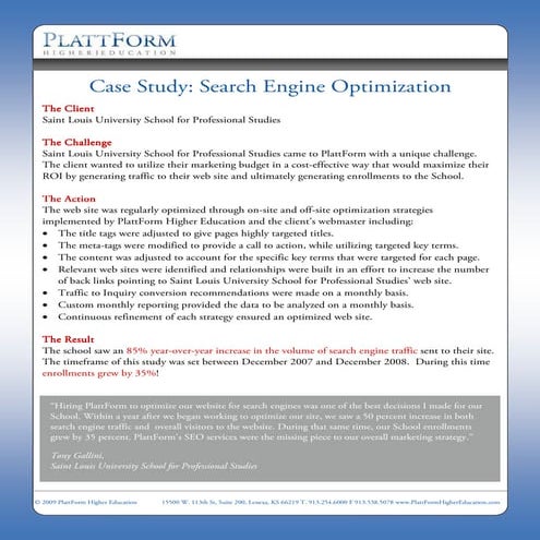 Case Study SEO-SLU