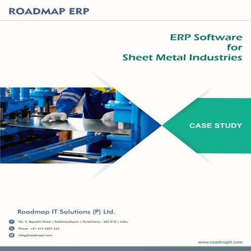 A Study of ERP Software for Sheet Metal Industries| Roadmap ERP