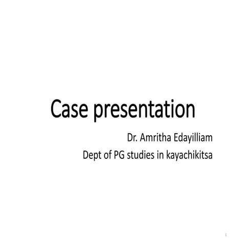 chronic kidney disease case presentation