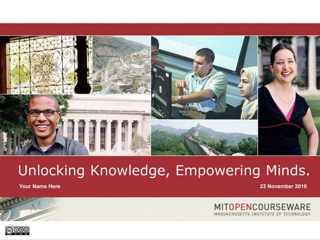 MIT OpenCourseWare Case Study Slides