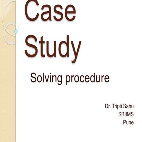 Case study solving technique