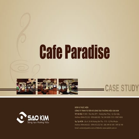 Thiết kế nội thất quán cafe sân vườn Paradise do Sao Kim thực hiện