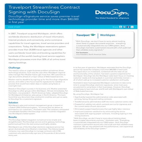 Travelport DocuSign Case Study